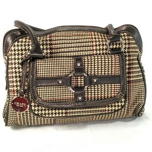 EUC Chaps brown houndstooth handbag